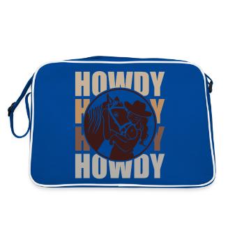 Horse and Rider - One Heart and One Soul - Retro Bag - blue/white - Back