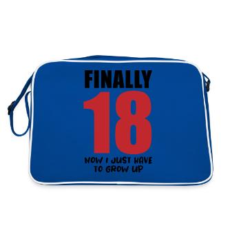 Officially Grown Up - And Now? - Retro Bag - blue/white - Back