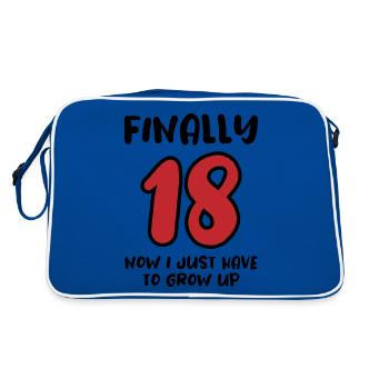 Officially Grown Up - And Now? - Retro Bag - blue/white - Back