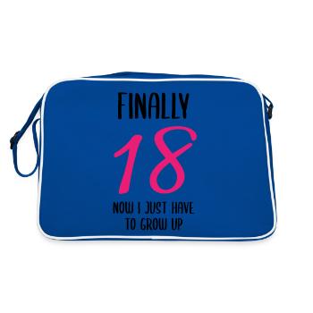 Officially Grown Up - And Now? - Retro Bag - blue/white - Back