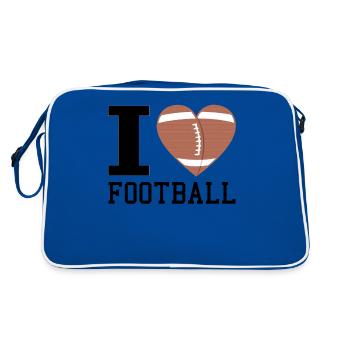 Déclaration d’amour au football - Sac Retro - bleu/blanc - Dos