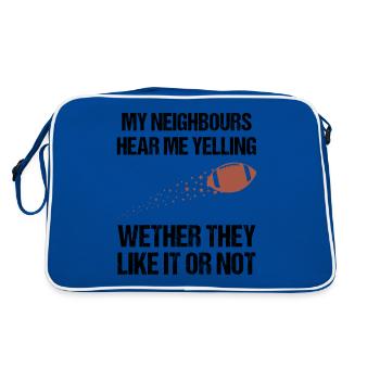 Passionate football shouts - Retro Bag - blue/white - Back