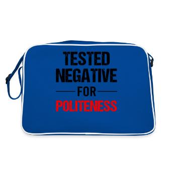 Politesse - élégance de caractère - Sac Retro - bleu/blanc - Dos