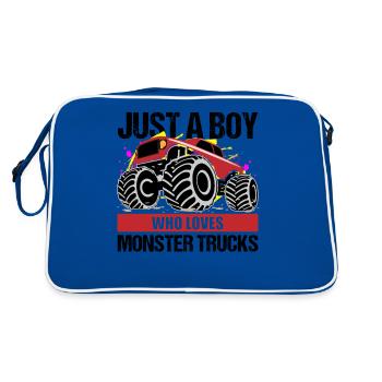 Garçon Monster Truck Passion Cadeau - Sac Retro - bleu/blanc - Dos