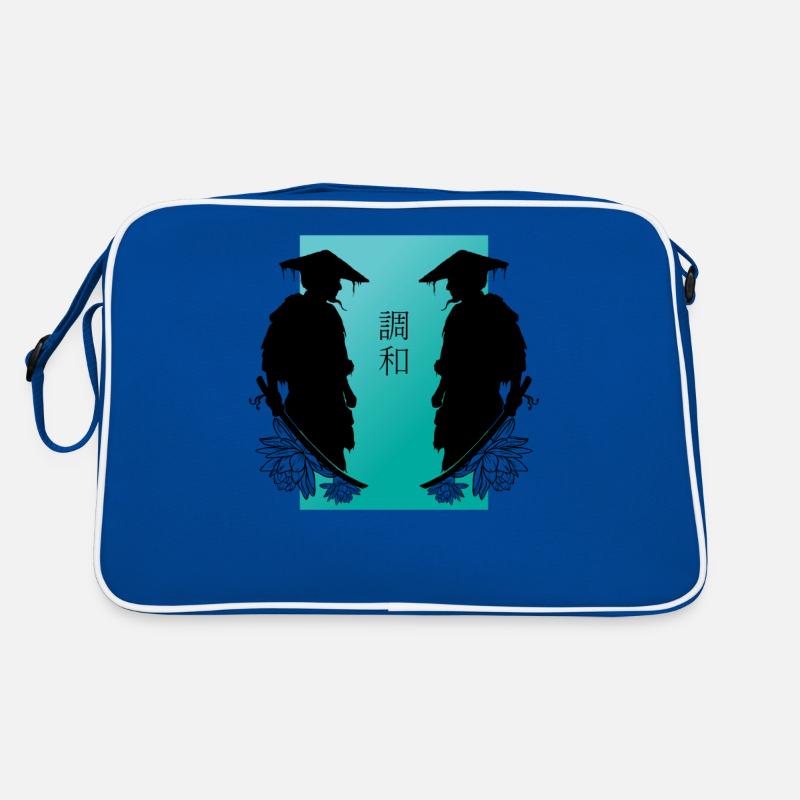 Samurai Duell Spiegelung Kampf Ästhetik Retro Tasche