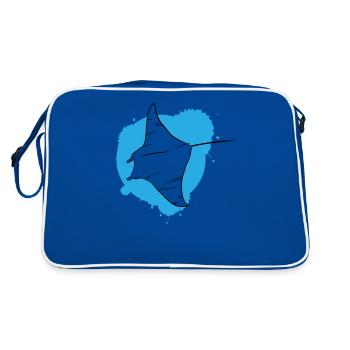 Rayons dans le récif océanique cadeau - Sac Retro - bleu/blanc - Dos