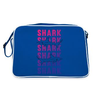 Proud Shark Sea Deep Explorer Gift - Retro Bag - blue/white - Back
