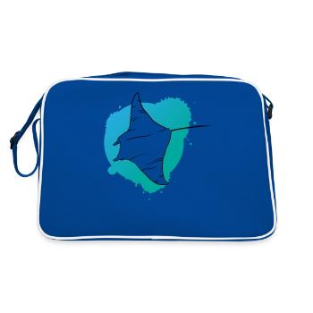 Rayons dans le récif océanique cadeau - Sac Retro - bleu/blanc - Dos