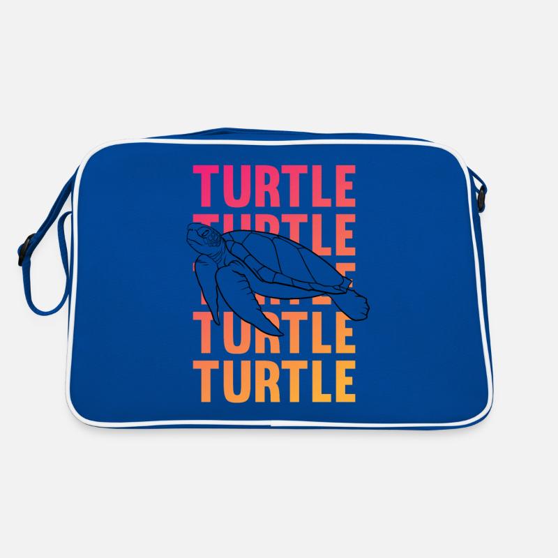 TURTLE Silhouette Word Art Gift Retro Bag