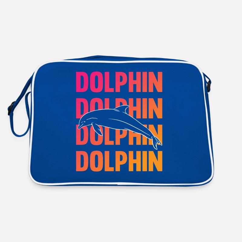 Style de typographie Dolphin Contour Sac Retro