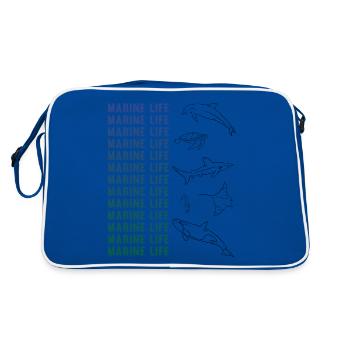 Conservation de la vie marine de la diversité océanique - Sac Retro - bleu/blanc - Dos