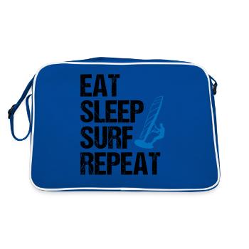 Rythme de surf - manger, dormir, surfer - Sac Retro - bleu/blanc - Dos