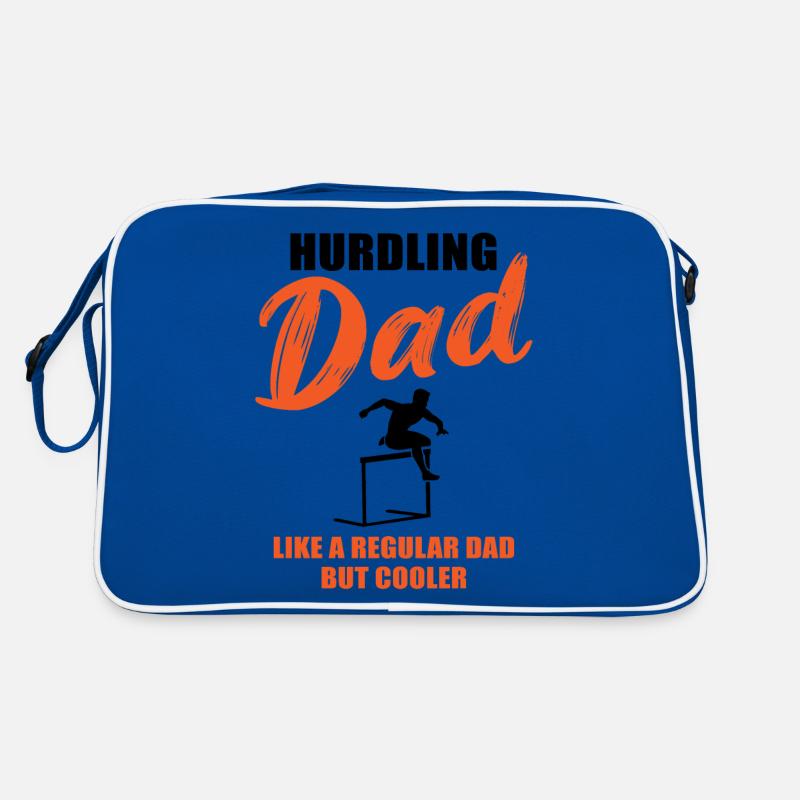Cool hurdle running dad Retro Bag