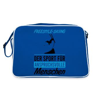 Freestyle-skiing – pure sport art - Retro Bag - blue/white - Back
