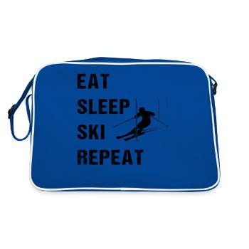 Ski Slalom Life Cycle - Retro Bag - blue/white - Back