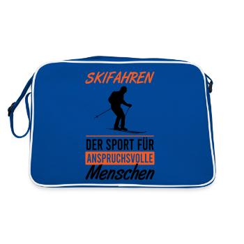 Cadeau pour les fans de ski exigeants - Sac Retro - bleu/blanc - Dos