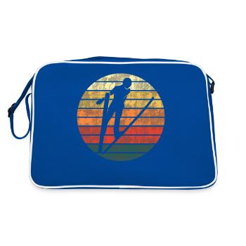 Vol nocturne du sauteur à ski - Sac Retro - bleu/blanc - Dos
