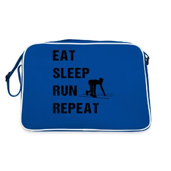 Sprinter Routine Motif athlète cadeau - Sac Retro - bleu/blanc - Dos