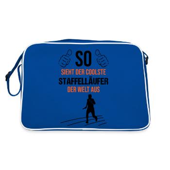 Coolest relay runner in the world - Retro Bag - blue/white - Back