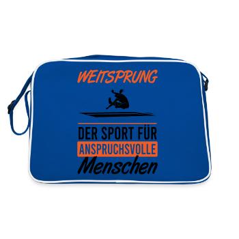 Long Jump For Connoisseur Sports Gift - Retro Bag - blue/white - Back