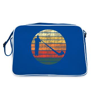 Alphorn Gift - Melody in the Sunset - Retro Bag - blue/white - Back