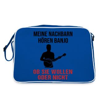 Sons de banjo - cadeau pour les voisins - Sac Retro - bleu/blanc - Dos