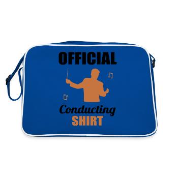Official Conducting Shirt - Gift for Maestros - Retro Bag - blue/white - Back