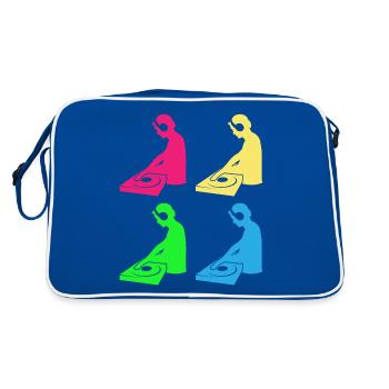 Color Mix Masters - Gift for Colorful DJs - Retro Bag - blue/white - Back