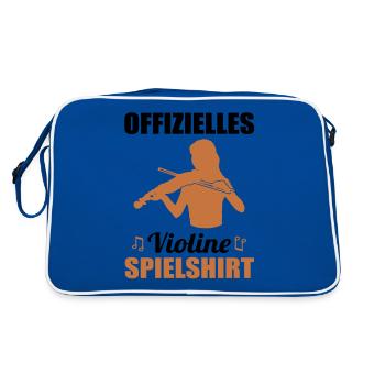 Official Violin Practice Shirt - Retro Bag - blue/white - Back