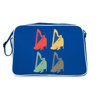 Coloré harpe sons variété cadeau - Sac Retro - bleu/blanc - Dos