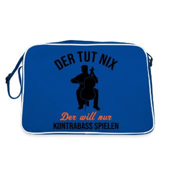 Harmless Double Bass Passionate Musician - Retro Bag - blue/white - Back
