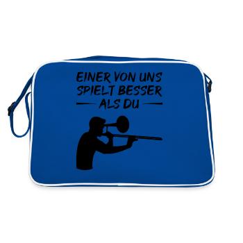 Défi tromboniste talentueux - Sac Retro - bleu/blanc - Dos