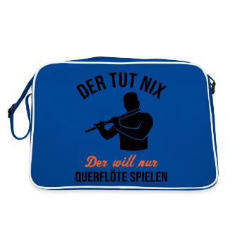 Harmless flute player joke - Retro Bag - blue/white - Back