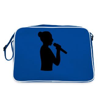 Voix forte Chanteur puissant - Sac Retro - bleu/blanc - Dos