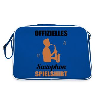 Chemise de jeu de saxophoniste classique - cadeau - Sac Retro - bleu/blanc - Dos