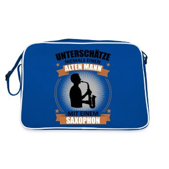 Alto, Wise, Saxophone – Inégalé - Sac Retro - bleu/blanc - Dos
