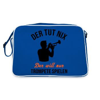 Harmless Trumpeter – Only Music in Mind - Retro Bag - blue/white - Back