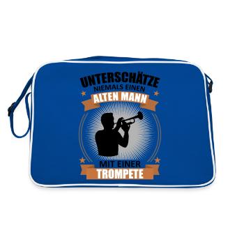 Vieux Maître – Trompette Sagesse - Sac Retro - bleu/blanc - Dos