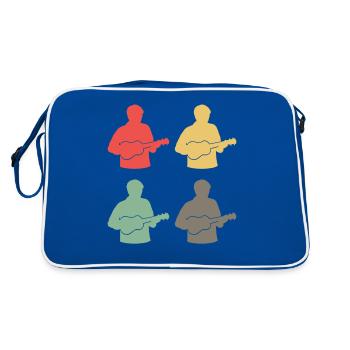 Ukulele Play of Colors Musician's Happiness Gift - Retro Bag - blue/white - Back
