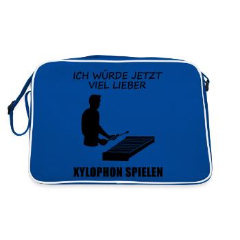 Déclaration de musicien de Xylophone Passion - Sac Retro - bleu/blanc - Dos
