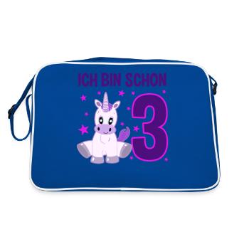 Unicorn Dream World 3 Years of Wonder - Retro Bag - blue/white - Back