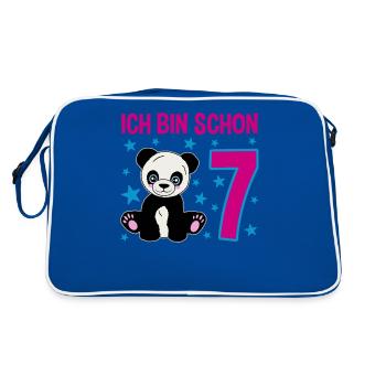 Sept ans de célébration du panda - Sac Retro - bleu/blanc - Dos