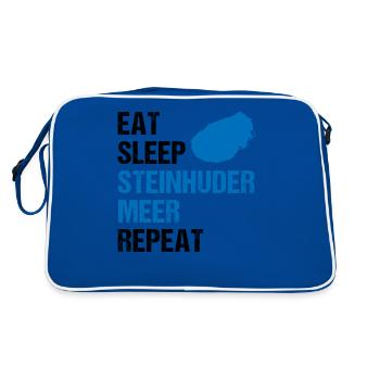 Eat Sleep Steinhuder Meer Repeat - Retro Bag - blue/white - Back
