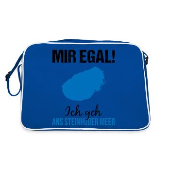 No matter I go Steinhuder Meer - gift - Retro Bag - blue/white - Back