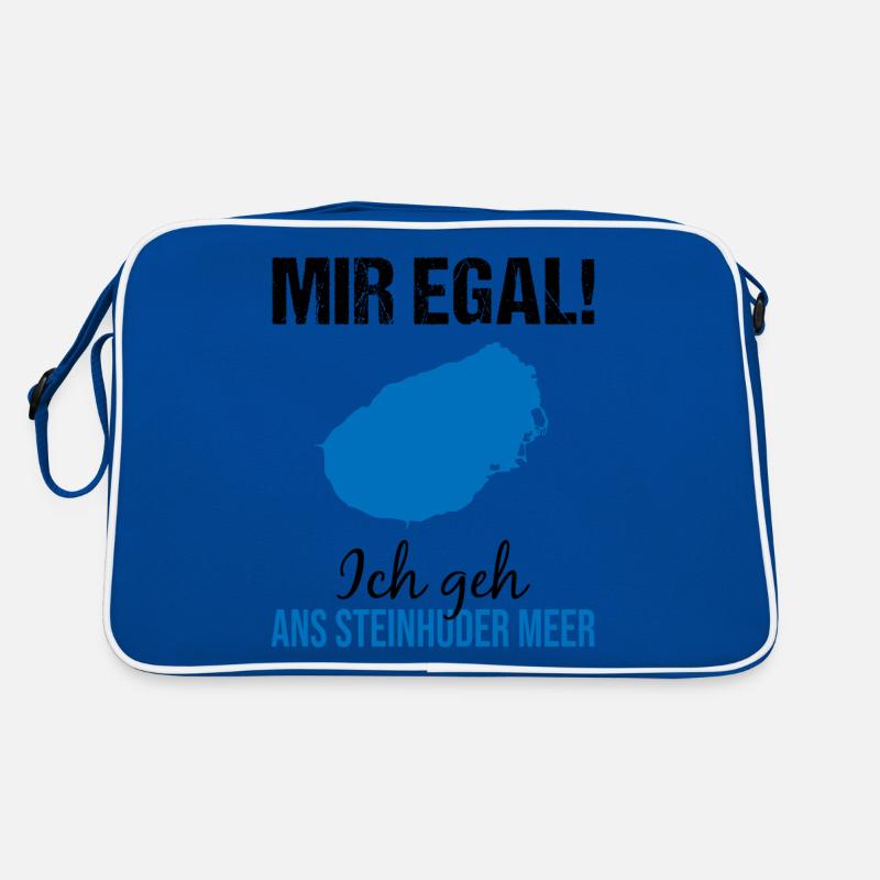 Egal Ich Geh Steinhuder Meer - Geschenk - Retro Tasche - Blau/Weiß