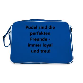Caniche Amitié - Sac Retro - bleu/blanc - Dos
