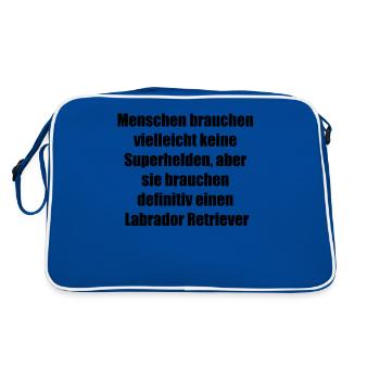 Cadeau Labrador Retriever - Sac Retro - bleu/blanc - Dos