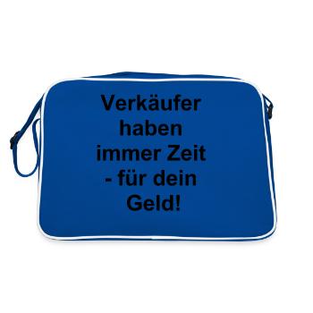 Geschenke für alle Anlässe - Retro Tasche - Blau/Weiß - Hinten