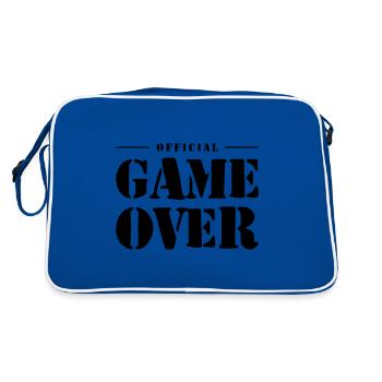 Game Over Slogan - Sac Retro - bleu/blanc - Dos