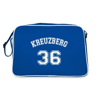 Kreuzberg 36 Berliner Bezirk Nostalgie Design - Sac Retro - bleu/blanc - Dos